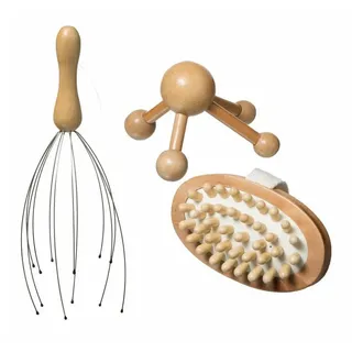 5five Simply Smart Massagegerät Massage-Set 3-tlg., Set 3-tlg. braun