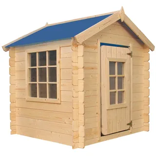 TIMBELA Spielhaus M570M-1 Blau/Natur