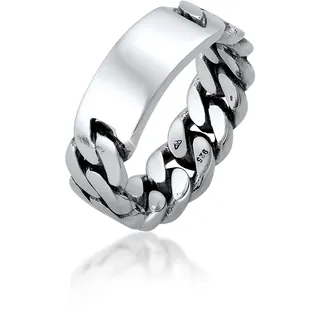 KUZZOI Ring 925 Sterling Silber Siegelring in Schwarz | Gr.: 64