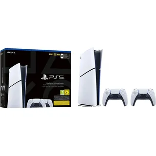 Sony PlayStation 5 Slim Digital Edition + 2. DualSense Wireless-Controller 