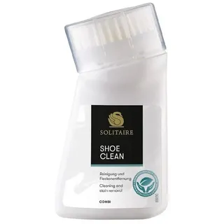 Solitaire Shoe Clean mit Bürste, für alle Leder und Fleckentfernung - Schuhpflege (75 ml)