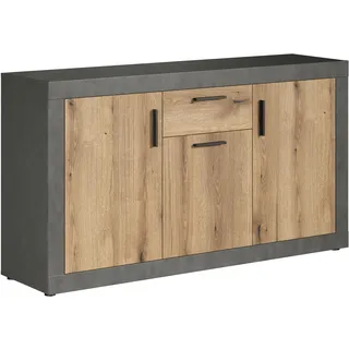 trendteam Sideboard Salvada 149 x 83 x 40 cm Eiche grau
