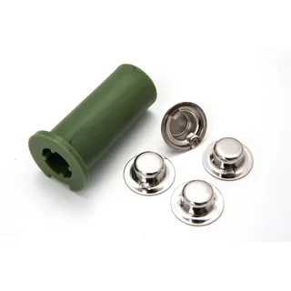 Rolly Toys Hutkappen und Montagehilfe (4 Stück, Aufschlagkappen, Ersatzteil für Rolly Toys Tretfahrzeuge, Montagewerkzeug) 10020010000, Schwarz