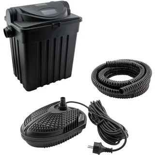 JAD YT-02 - Teichfilter-Set für Teiche bis 9000L: inkl. UV-Filter, Pumpe, Schlauch und Zubehör, Filtersystem UVC 11 Watt Teichpumpe 2000l/h