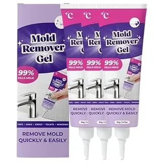 Mold Remover Gel, Schimmelentferner Gel, Highly Effective in Penetration, Fast Cleans, for Bathroom & Kitchen Tile Gaps, Walls & Grout (Violett(3pack))