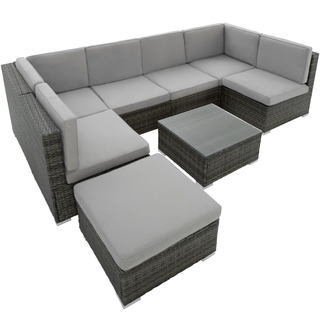 Tectake Venedig Lounge-Set grau