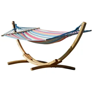 ALEOS. 320cm Hängemattengestell Gestell + Stab Hängematte Holz Lärche BLANCA-CALETA