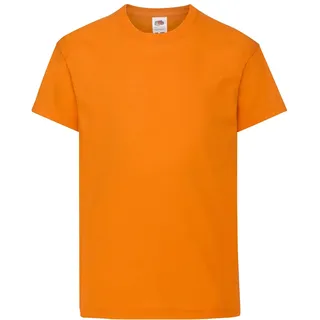 GIDUTEX Fruit of The Loom Kinder Original T Unisex Tshirts Orange 152 - 152