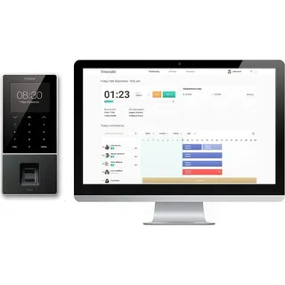 Safescan TM-828 SC, Schwarz, Fingerabdruck, Passwort, Näherungskarte, Smart card, TFT, 8,89 cm (3.5"), 1,2 GHz, 128 MB