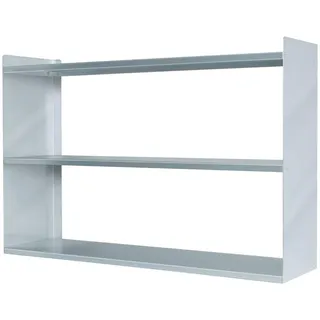 BRB Wandregal aus Edelstahl, BxTxH 1000x250x650 mm, 3 Regalböden, Silber