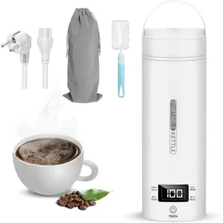 Wasserkocher Tragbarer Wasserkocher,Reise-Wasserkocher,Thermobecher,Edelstahl