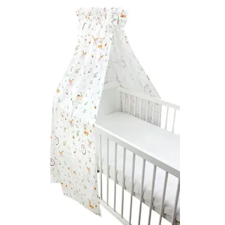 TupTam Babybett Himmel mit Schleifchen, Farbe: Lichtung/Rehe, Größe: ca. 160x240 cm