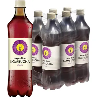 Carpe Diem Kombucha Classic, 6er Pack, EINWEG (6 x 750 ml)