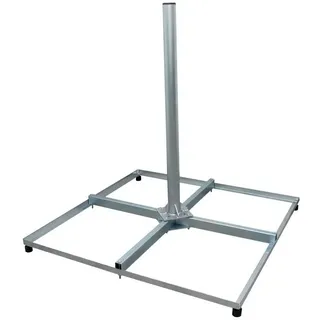Premium X Balkonständer Profi 4X 50x50cm Stahl 1m Mast 60mm SAT Flachdach-Ständer Halterung für Satelliten-Schüssel