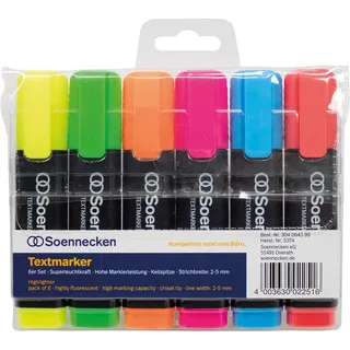 SOENNECKEN Textmarker 3374 sortiert 6 St./Pack.