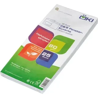 ÖKI DIN C6/5 229 x 114 mm 80 g/m2 Weiß 25 St. mit Fenster