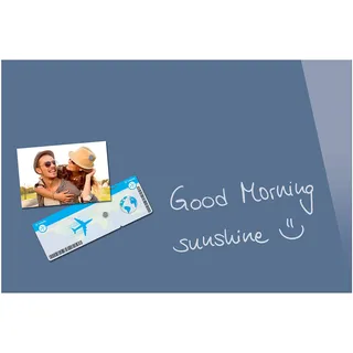 Sigel B1207 BeBoard blau, 60 cm, Memoboard magnetisch & beschreibbar, incl 2 Neodym-Magnete, rahmenlos, für Wohnung und Büro