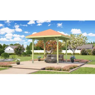 Weka Gartenoase 651 2,94 x 2,94 m Rot