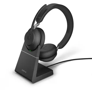 JABRA Evolve2 65 USB-A UC Stereo schwarz mit Ladestation