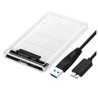 2.5 '' Transparent HDD Case SATA 3.0 to USB 3.0 External Hard Disk Drive SSD Enclosure Box Support 2TB UASP Protocol