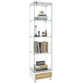 Okwish Vitrine 167 x 42,5 x 36,5 cm Weiß