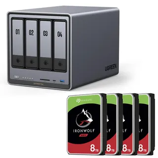 UGREEN NASync DXP4800 Plus 32 TB HDD Schwarz