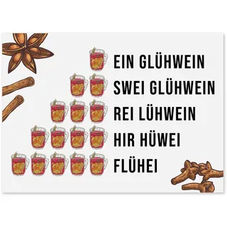 Weihnachtskarte GLÜHWEIN Weihnachtskarte lustig