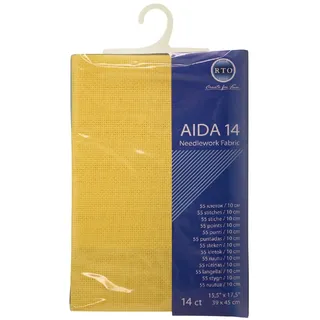 RTO Aida Zuschnitt, 14ct, gelb, 39x45cm