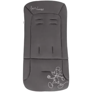 hauck Disney Sitzauflage für Buggys Kinderwagen & Fahrradanhängern aus Atmungsaktiver, Weicher Baumwolle, Einfache Befestigung, für Sommer & Winter (Pushchair Seat Liner, Mickey Mouse Black)
