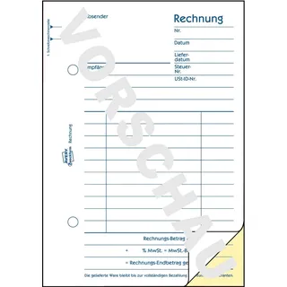 Avery Zweckform Rechnung 1732 A6 gelb/weiß