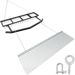 VEVOR Schleppegge, 1,84 m Wiesenegge, Wiesenschleppe, Stahl Feldegge, Rasennivellierungsharke, Wiesenschleppe Passend für ATVs, UTVs & Traktoren, für Schotterauffahrten & Felder
