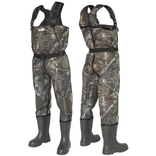 FortMen Wathose Neopren 5mm Herren Anglerhose mit Eva Stiefel Gr 43 wasserdichte Watthosen Fischer Teich Männger Angel Watstiefel Hose...