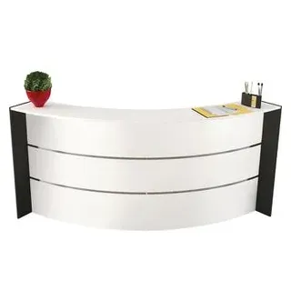 Kerkmann Empfangstheke BARI gebogen, weiß, anthrazit 257,5 x 122,5 x 112,0 cm