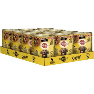 PEDIGREE Dose Cuisine in Sauce mit Rind, Nudeln und Karotten 12 x 800g Hundefutter Nassfutter