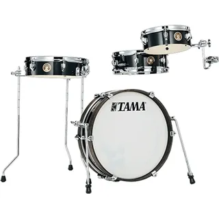 Tama Club-Jam Pancake Drumset 4 teilig - Hairline Black/Chrom Hardware, LJK48P-HBK