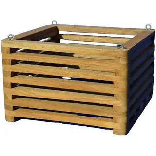 Orchideen Teakholzkorb 4-eckig hoch Handgefertigt 10er, 12er, 15er, 18er für Ihre Orchideen (10er Korb)