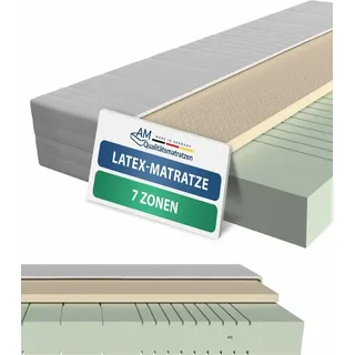 AM Qualitätsmatratzen - Latex-Matratze 140x200 H2 - Hochwertige Matratze mit 4cm Latex-Auflage | 20cm Höhe | Germany