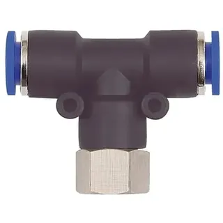 Riegler T-Steckverschraubung »Blaue Serie«, drehbar, G 1/4 innen, Ø4 mm