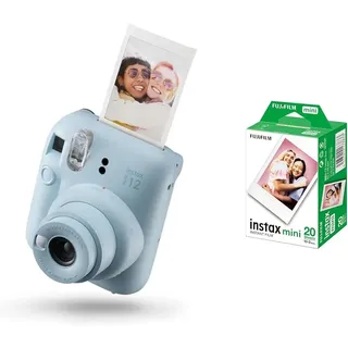 INSTAX Mini 12 Sofortbildkamera Pastel-Blue + Mini Film Standard (20/PK)