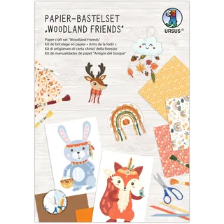 Ursus Papier-Bastelset Woodland Friends 34-tlg