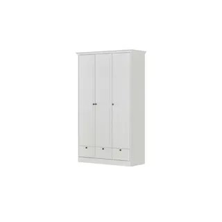 les tendances Drehtürenschrank Landwood 120 x 200 x 51 cm Weiß