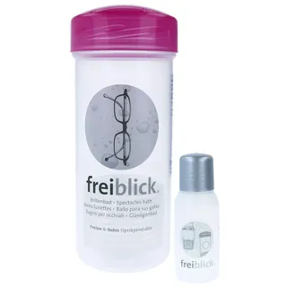 freiblick Brillenbad SET | Schüttelbad zur effizienten Brillenreinigung (Pink, Klein)