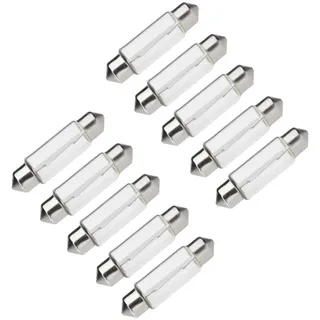 WITTKO-WARE WITTKOWARE 10 Stück Soffitten-Lampe in Röhrenform, 8x31mm, S7, 18V, 3W, warmweiß (z.B. für Sprechanlage, Skalenlampe, Hintergrundbeleuchtung)