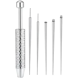 Uxsjakjsd Piercing Taper Ball Grabber Werkzeug Edelstahl Flachrücken Ohrringe Applikator 14G 16G 18G 20G für Schmuckwechsel