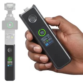 Osmo Pocket 4/3 Akku, 20 W Schnelllade-Batteriegriff-Zubehör, kompatibel mit DJI Pocket 4/3 mit LCD-Vollfarbdisplay, Ladegeschwindigkeit und Batterietemperatur sichtbar, 5000 mAh, Schwarz