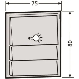 RENZ Renz, Briefkasten, Tastenmodul 97-9-85275 1 Licht-/2 Taster weiss (alt:97-9-85106)