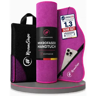 NirvanaShape Sporthandtuch Mikrofaser Handtuch, Microfaser Handtücher als Reisehandtuch, (Set), Microfaser Handtuch als Strandtuch oder Fitneesshandtuch rosa