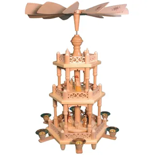 Richard Glässer GmbH Seiffen Richard Glaesser Pyramide Heilige Familie natur 2-stöckig Seiffen Erzgebirge