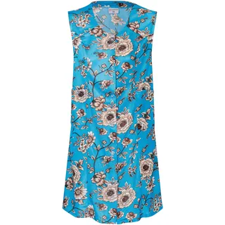 Kittelschürze bunt mit Knopfleiste, bequeme und abwaschbare Garten- und Haushalts Schürze mit Seitentaschen I Dederon Kostüm Kittel DDR Retro Style Gr. XXL - XXL