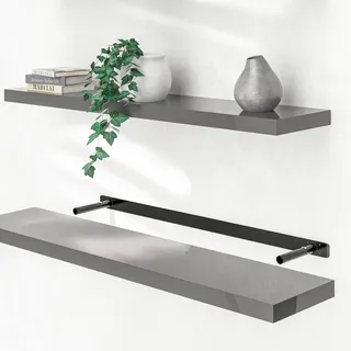 CASARIA Hängeregal 110 x 3,8 x 23 cm Grau